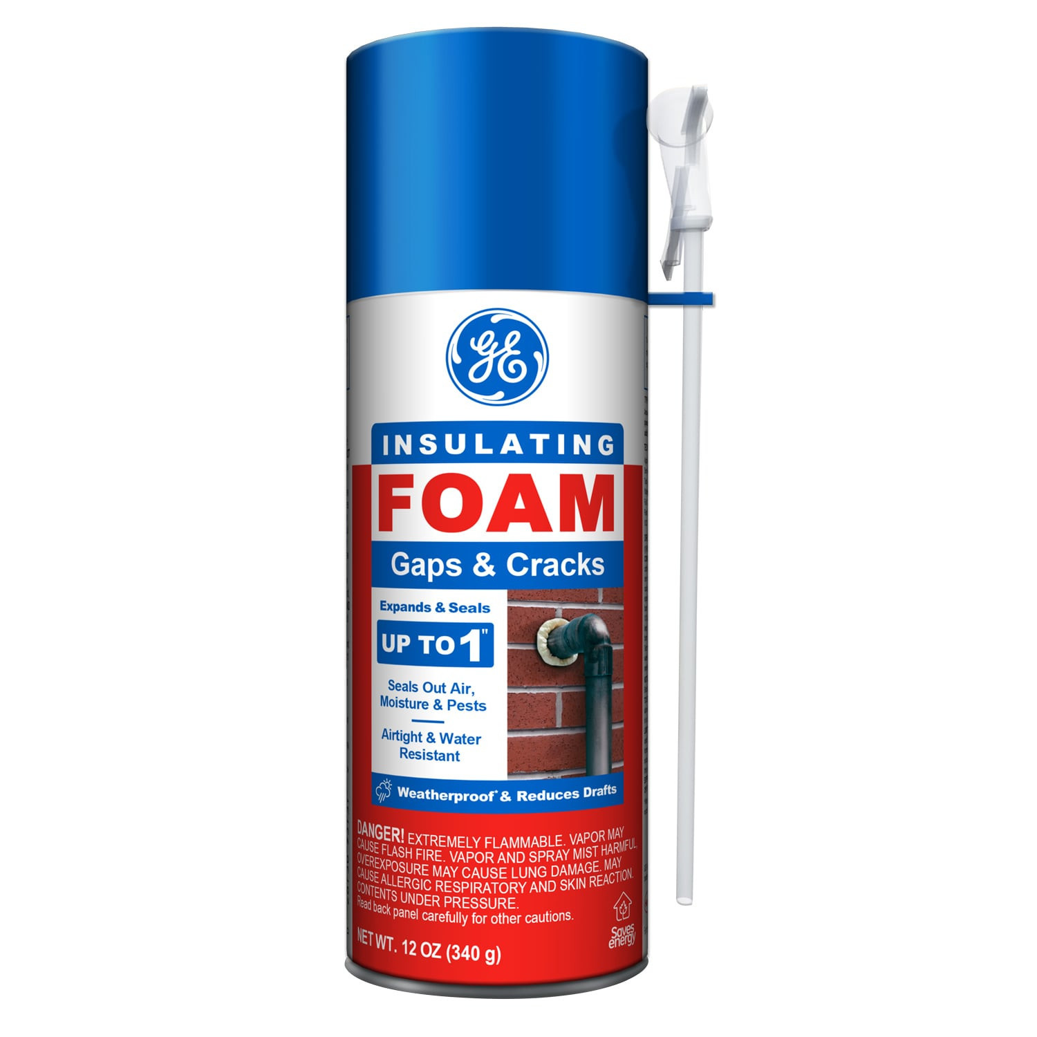 GE Gaps and Cracks 12-oz Straw Indoor/Outdoor Spray Foam Insulation Canister one_size | 2844271 | Lowe's