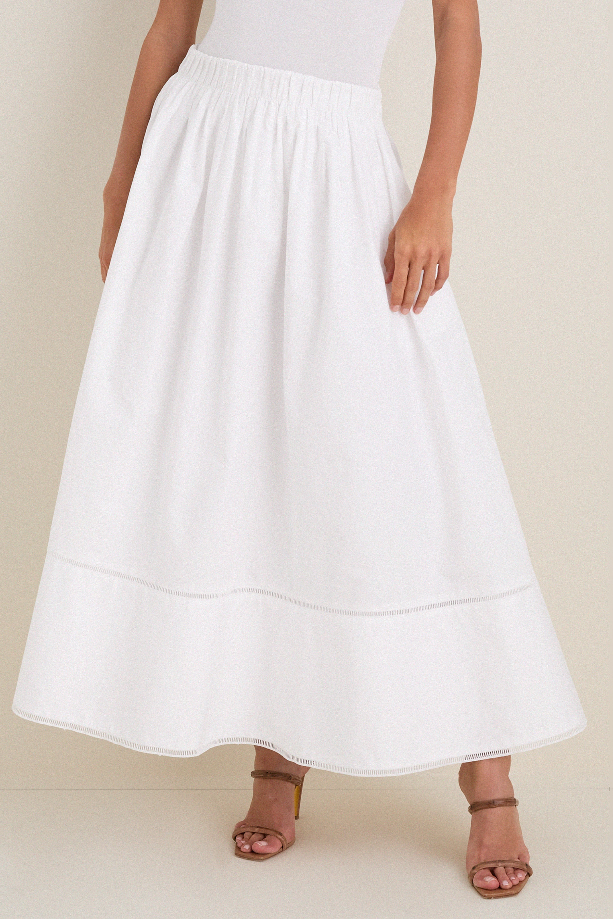 White Cotton Poplin Nicole Circle Skirt | Tuckernuck (US)