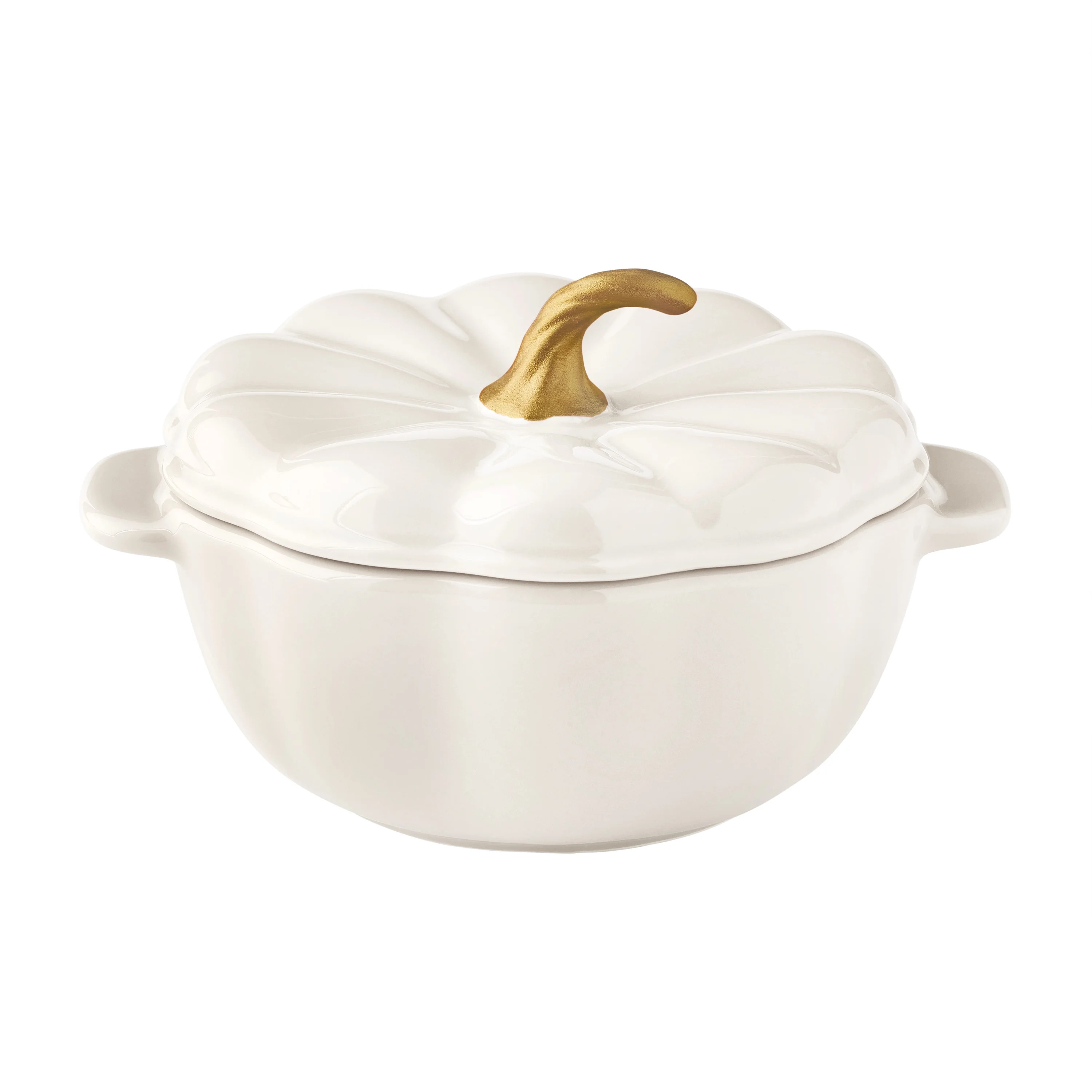 The Pioneer Woman Stoneware 2 Cup Pumpkin Cocotte with Lid, White | Walmart (US)