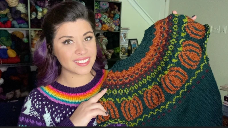 Pumpkin Patch Sweater adults-kids PDF Pattern Digital Download Dk/worsted Weight-top Down Pullove... | Etsy (US)
