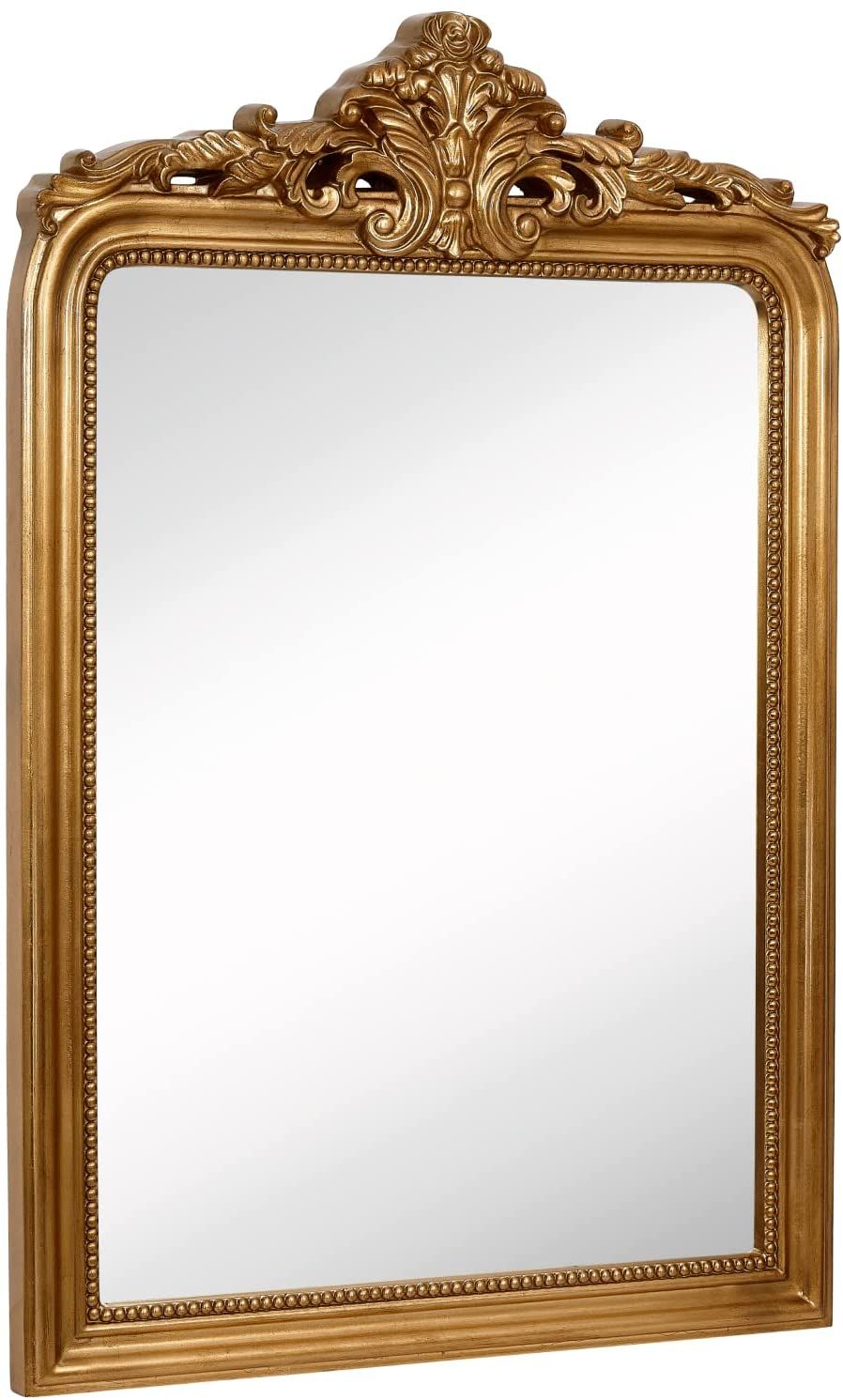 Hamilton Hills Top Gold Baroque Wall Mirror Rich Old World Feel Framed Beveled | Walmart (US)