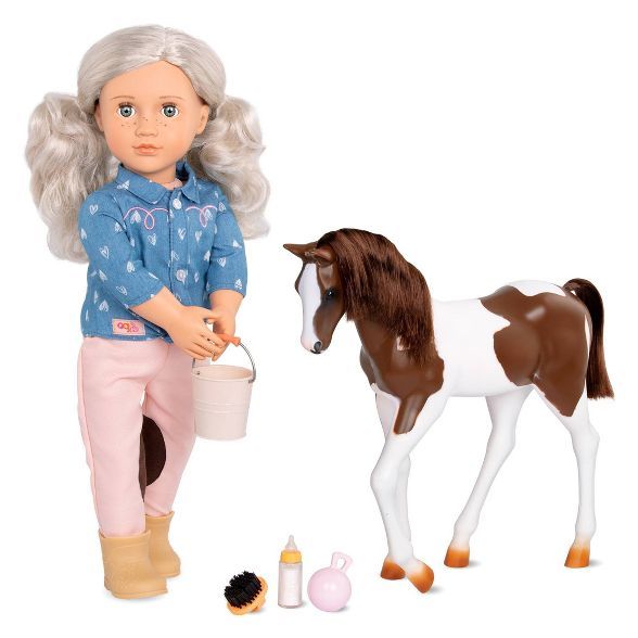 Our Generation 18&#34; Equestrian Doll &#38; Horse Set - Yanira with Foal | Target