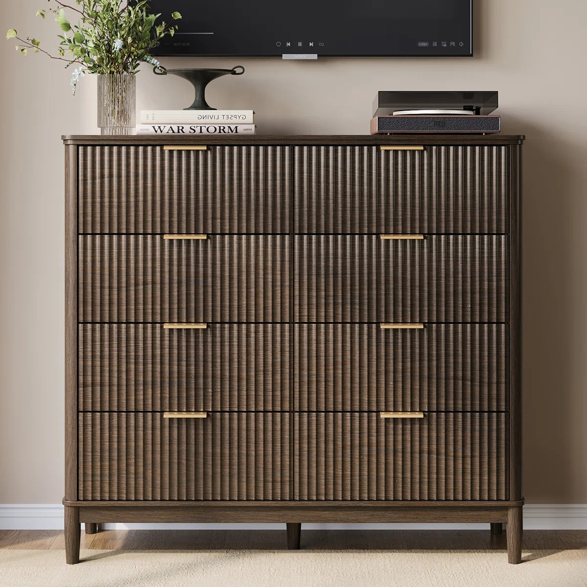 47 " 8-Drawer Dresser With Solid Wood Legs | Wayfair North America