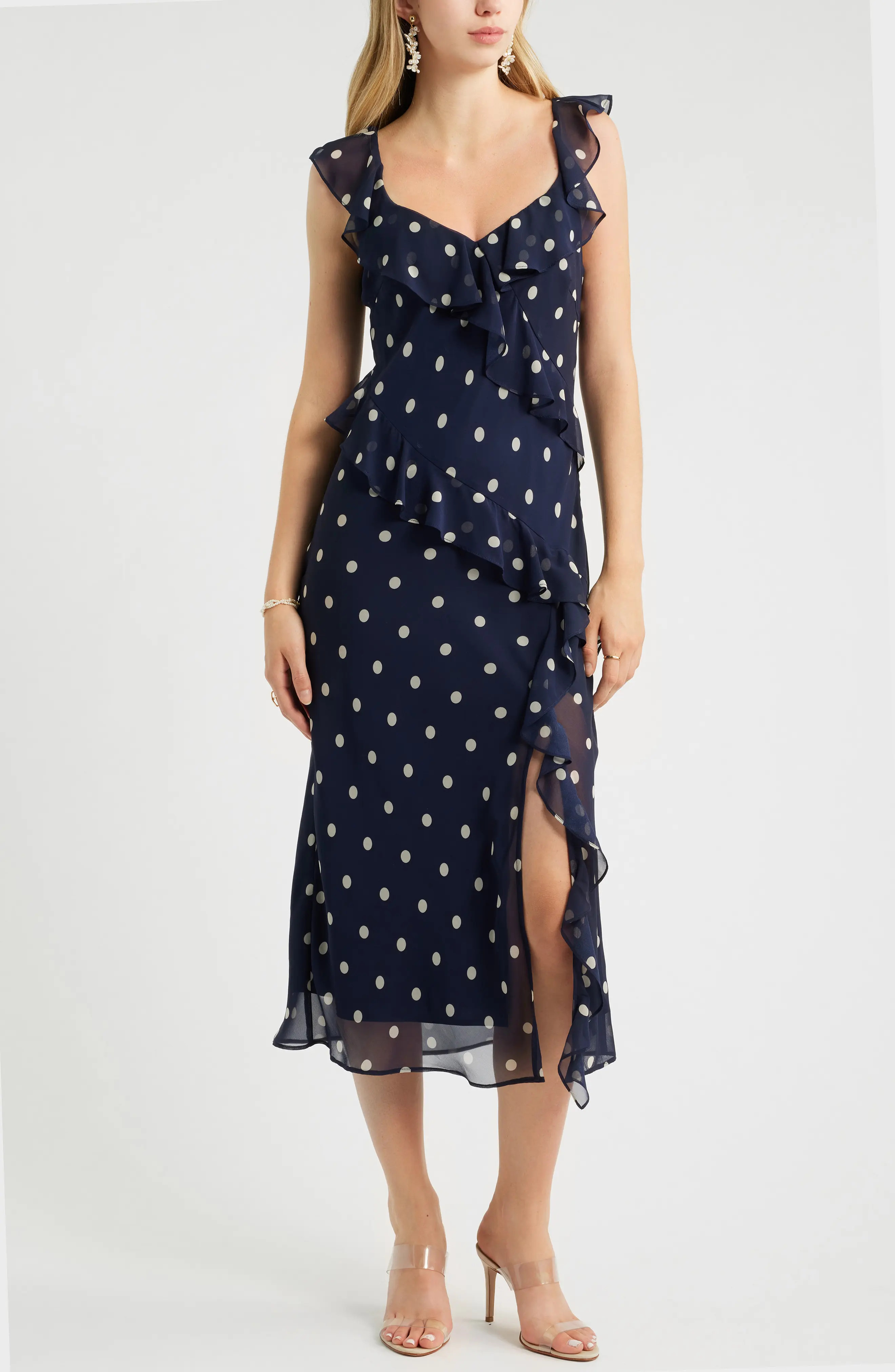 Ruffle Midi Dress (Women) | Nordstrom | Nordstrom