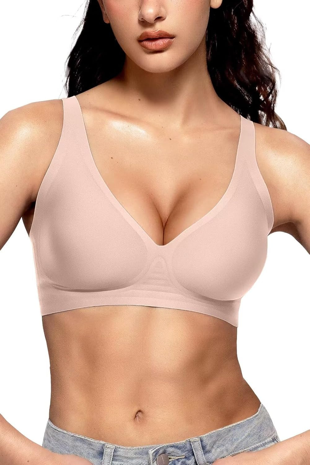 Vertvie Wireless Jelly Bras Push Up Plunge Seamless Supportive | Amazon (US)
