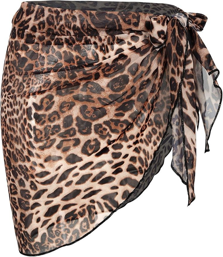 ZAFUL Boho Beach Cover Ups for Women Sarong Coverups Sheer Bikini Chiffon Wraps Skirts for Swimwe... | Amazon (US)