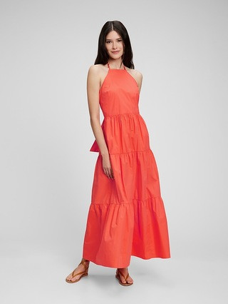 Tie-Back Halter Maxi Dress | Gap (US)