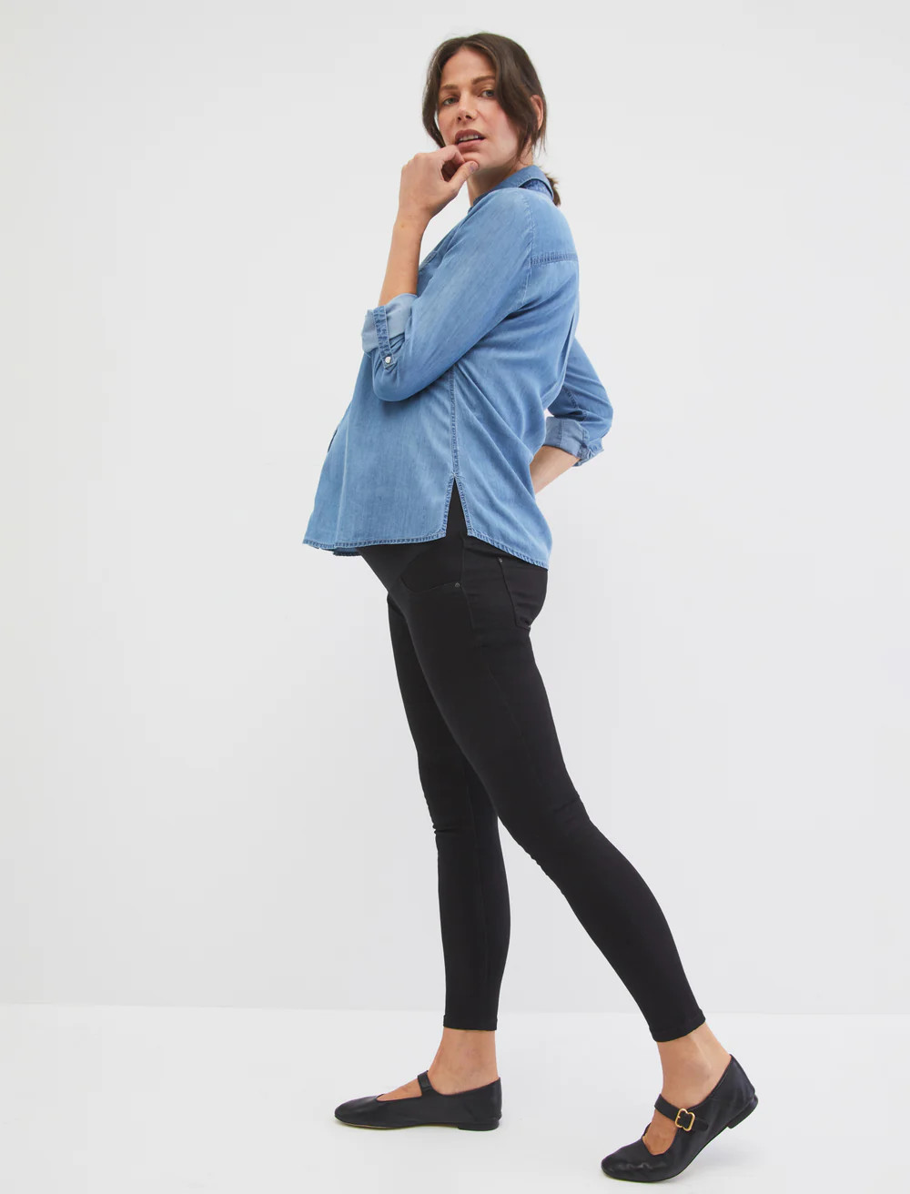 Indigo Blue Secret Fit Belly Skinny Maternity Ankle Jeggings | Motherhood Maternity