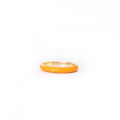Enamel Ring | Orange | Golden Thread