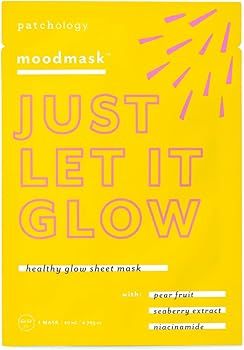 Patchology Moodmask Just Let It Glow Facial Sheet Mask - Men and Women Face Masks Skincare Sheet ... | Amazon (US)