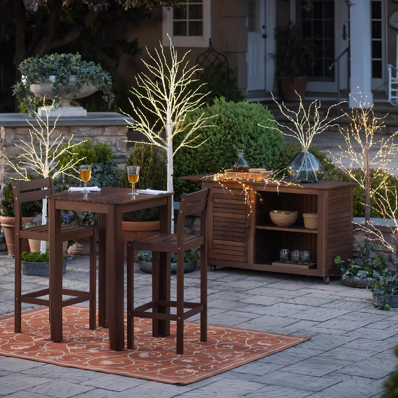 Large Indoor/Outdoor Birch Tree with 600 Warm White Lights | Plow & Hearth