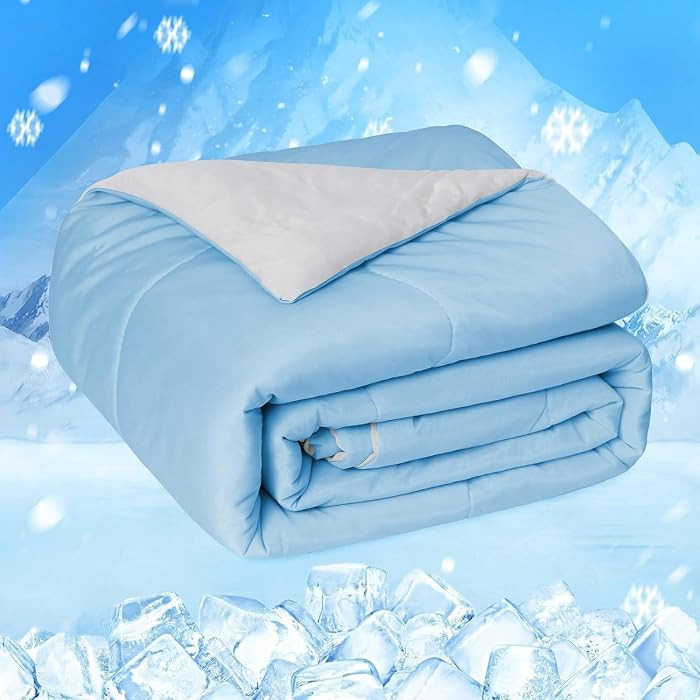 HOMFINE Cooling Comforter Japanese Double-Sided Cold Tech Fabric Cooling Blanket for Night Sweats... | Amazon (US)