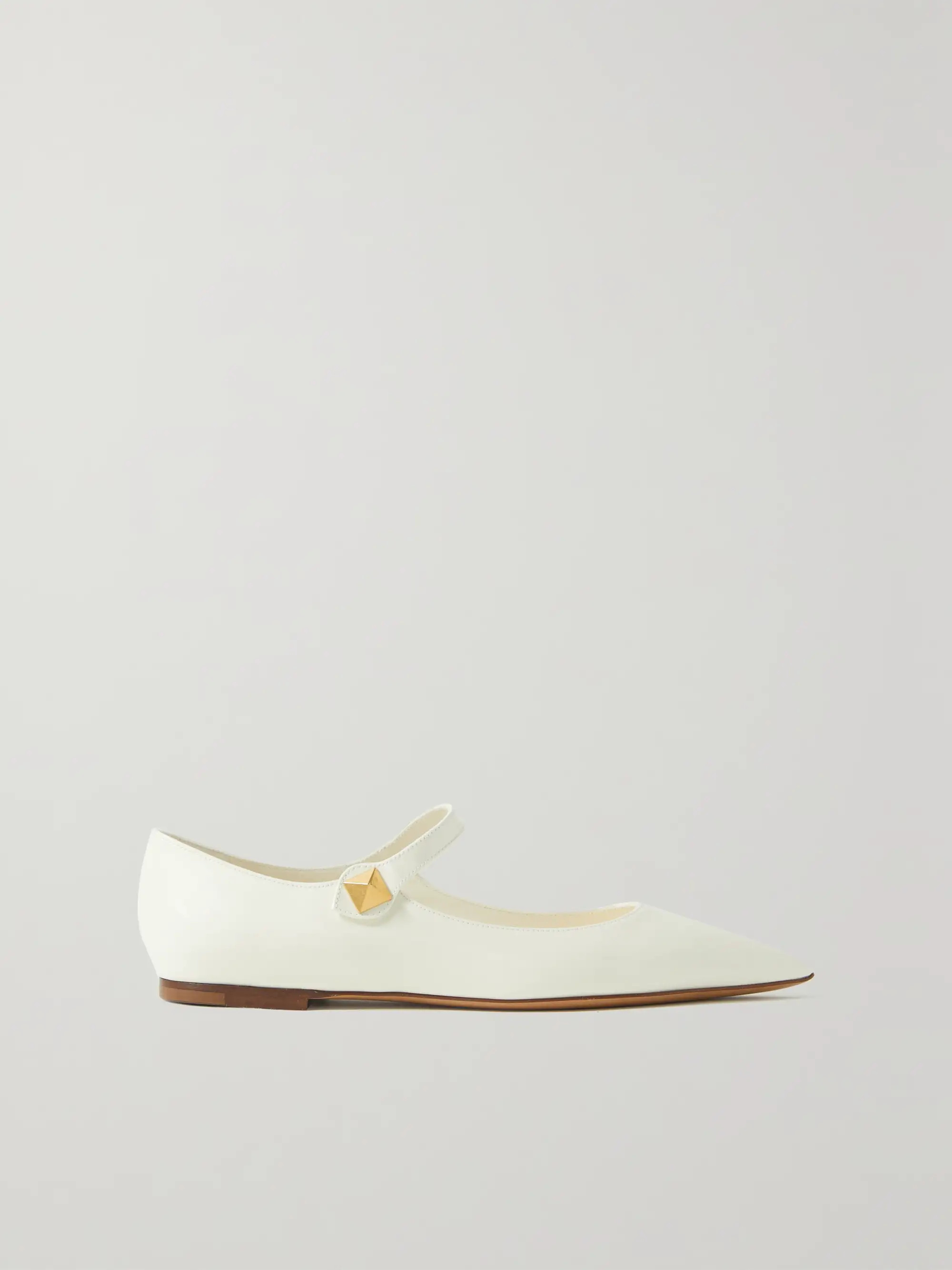 Valentino Garavani patent-leather point-toe flats | NET-A-PORTER (US)