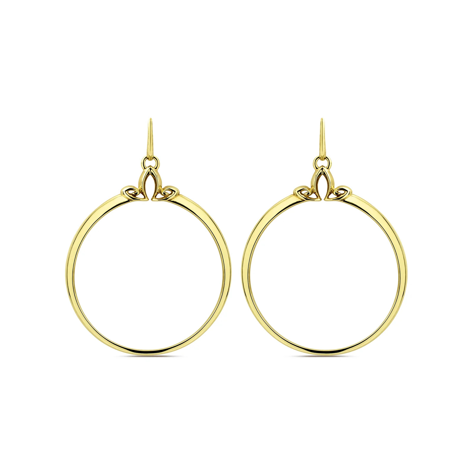 Portrait Hoop Earring 38mm - 18K Gold Vermeil | REALM Fine + Fashion Jewelry