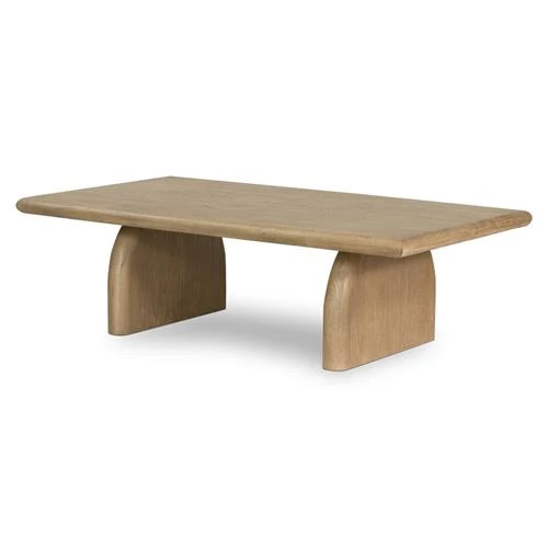 Suriya Rustic Lodge Brown Wood Rectangular Coffee Table | Kathy Kuo Home