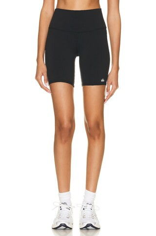 alo High Waisted Biker Short in Black | FWRD 