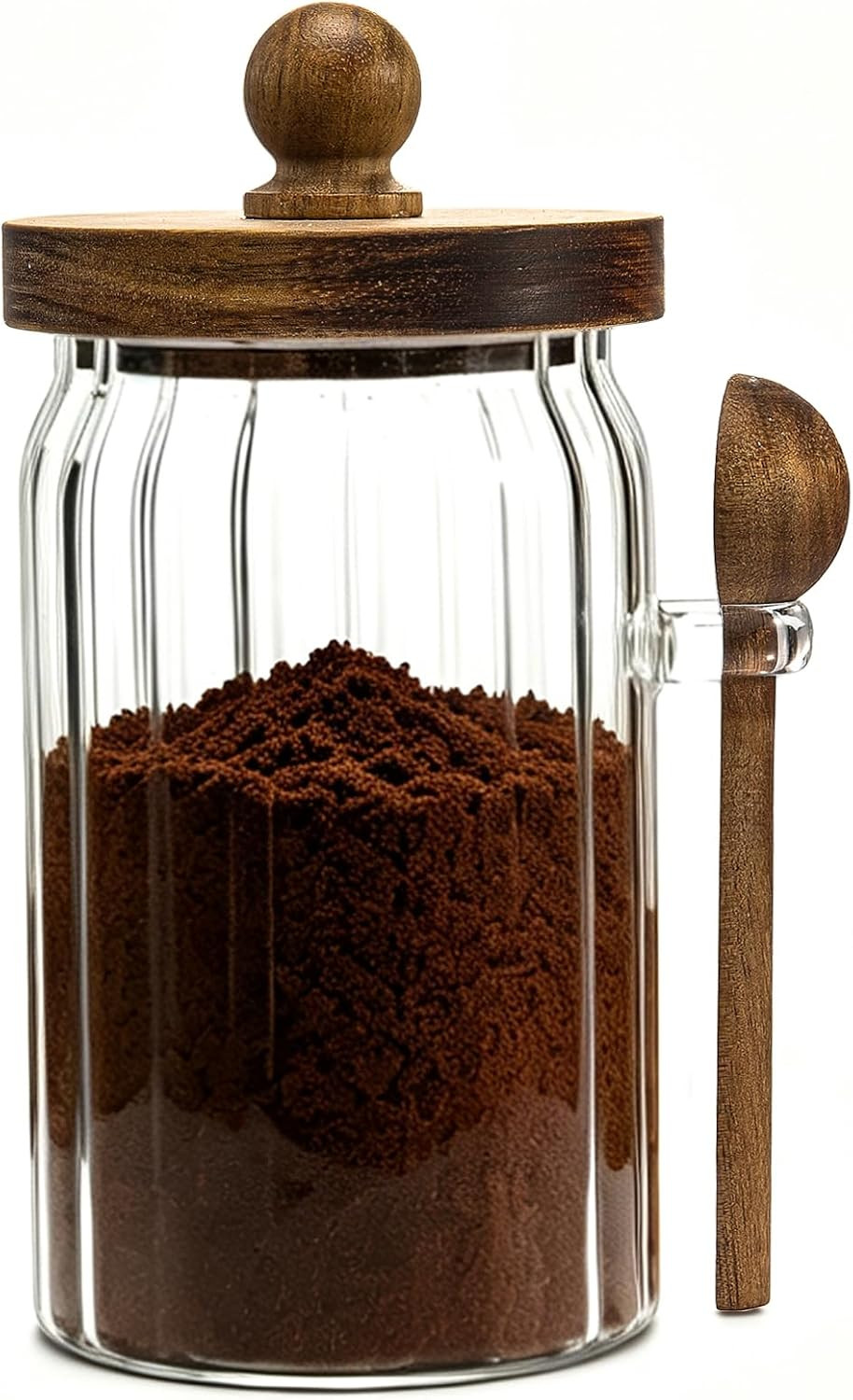 Vintage Glass Jar with Lid 26 FL OZ Airtight Glass Food Storage Container for Cereal Nuts Salts Coffee Tea Spice Jar Gratitude Jar (26 FL OZ) | Amazon (US)