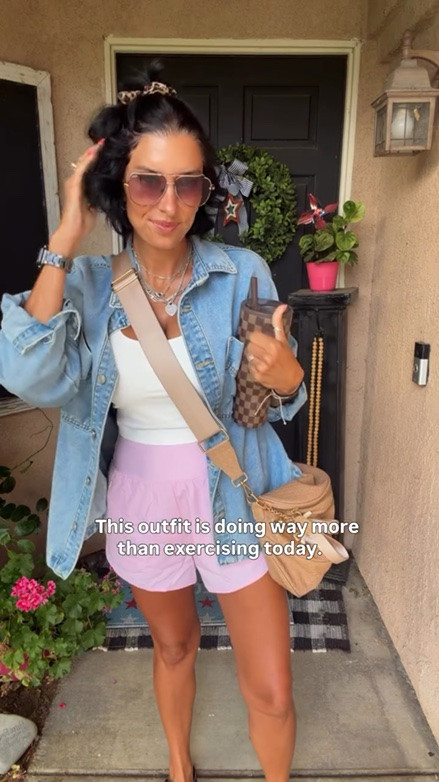 These @pinspark_official pieces understood the assignment. 🤍

This racerback bra top is so comfortable, has removable pads, and is one of those pieces you can wear way beyond a workout.

And these shorts?! Buttery soft waistband, built-in shorts, flowy outer layer, zipper pockets… basically giving Lulu vibes without the Lulu price tag.

The best part is how versatile they are. Add a jean jacket, my Emmafy bag, a water bottle, and suddenly I’m ready for a walk, errands, coffee, or a casual day out.

Because if I’m buying activewear, it better work for real life too. 😌

Comment SHOP and I’ll send you the links! 💛

#LTKfitnessgoals #LTKootd #LTKOver40