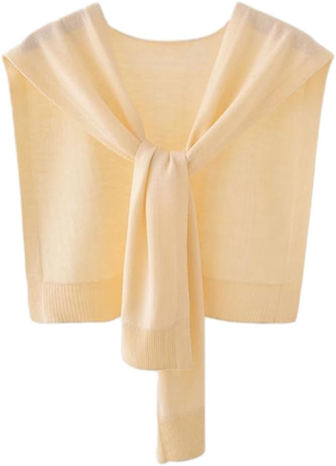 Striped Sweater Shawl Wraps Women Knitted Shawl Scarf Cardigan Cape Coverup | Amazon (US)