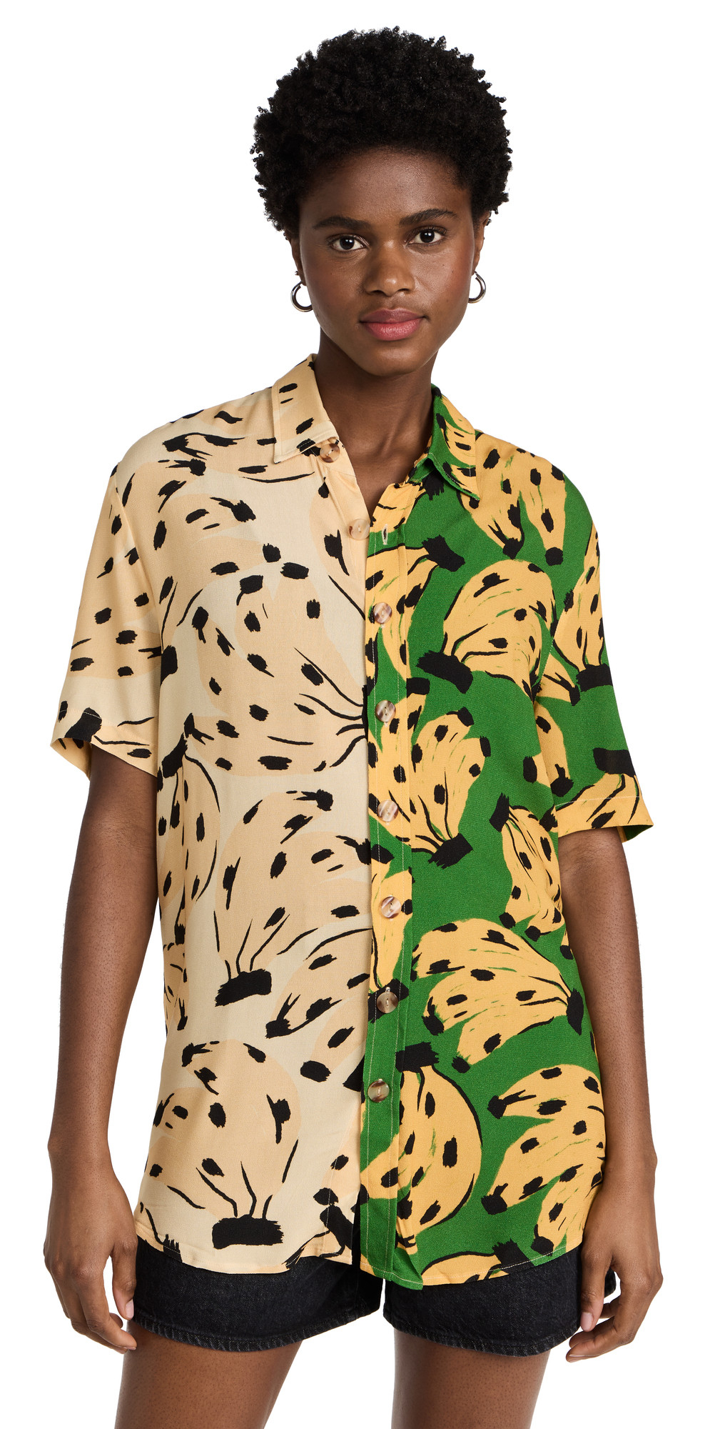 FARM Rio Mixed Bossa Banana Uni Shirt | Shopbop