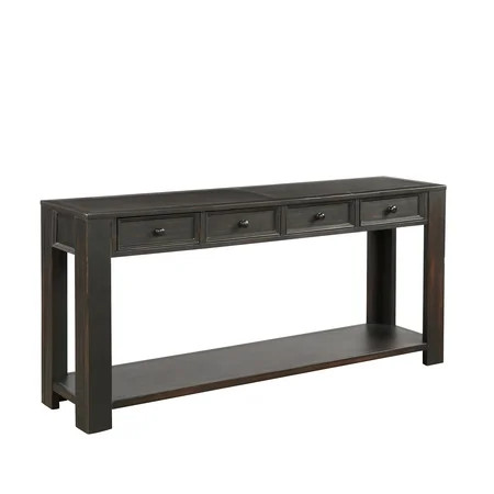 Carevas Black console table used for console corridor sofa table with storage drawers and underframe | Walmart (US)