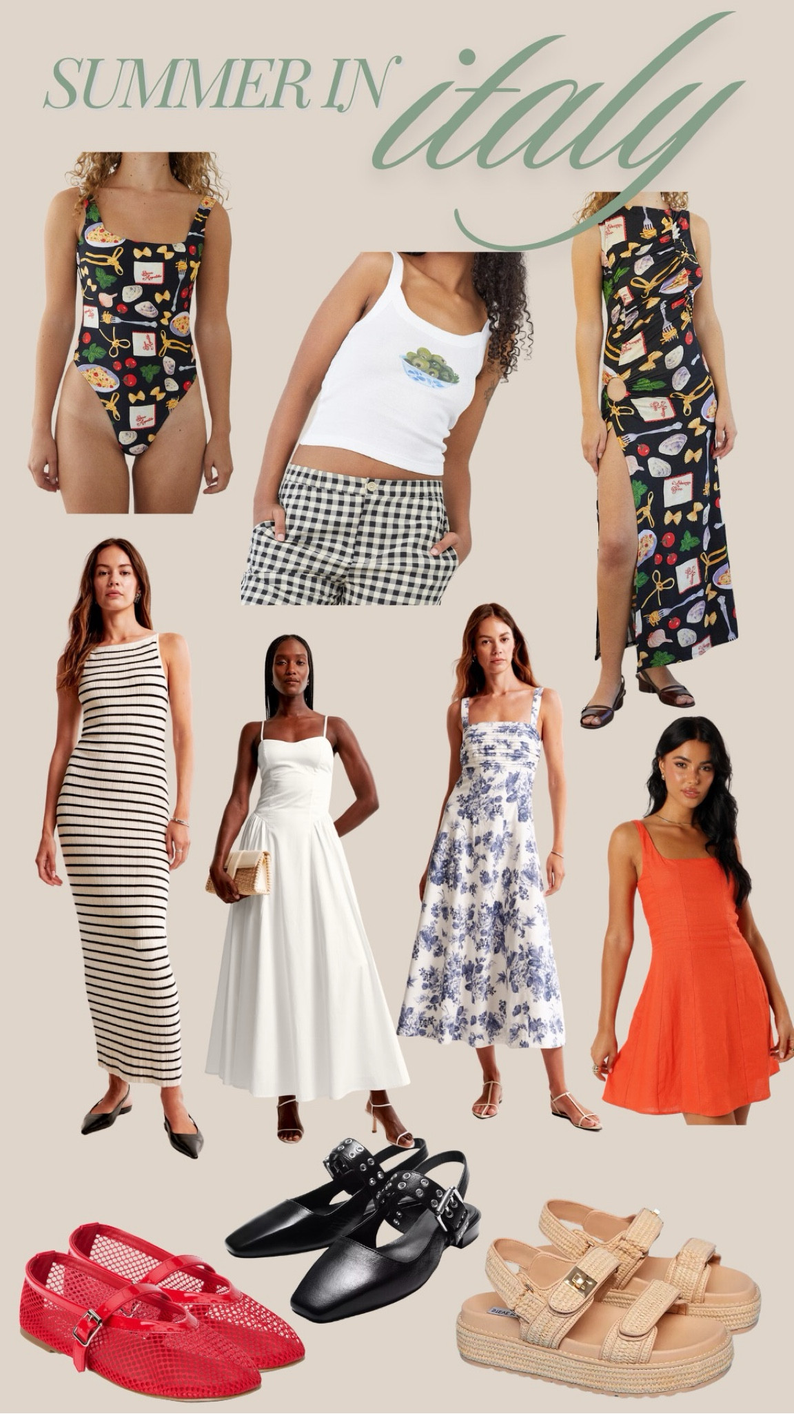 Lake Como, Florence, Dolomites, Milan, Venice...Italy inspired dresses and outfits fit for a carry-on for your summer trips. 

#LTKTravel #LTKSummerSales #LTKFindsUnder100