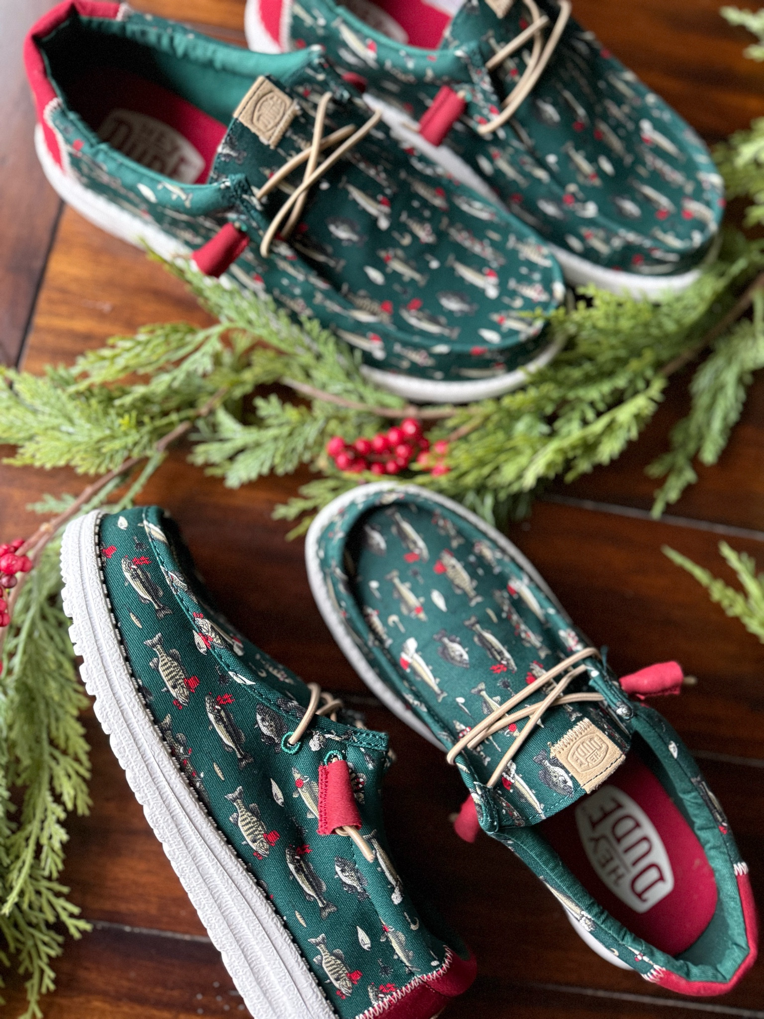 The minute I saw this @HEYDUDE style, I knew my husband and son would love them. They will happily fish from sun up to sun down any day, and this Wally Merry Fishmas Lure style is perfect for the holidays! 25% off almost everything with code CYBER at checkout. 



#LTKCyberWeek #LTKHoliday #LTKGiftGuide