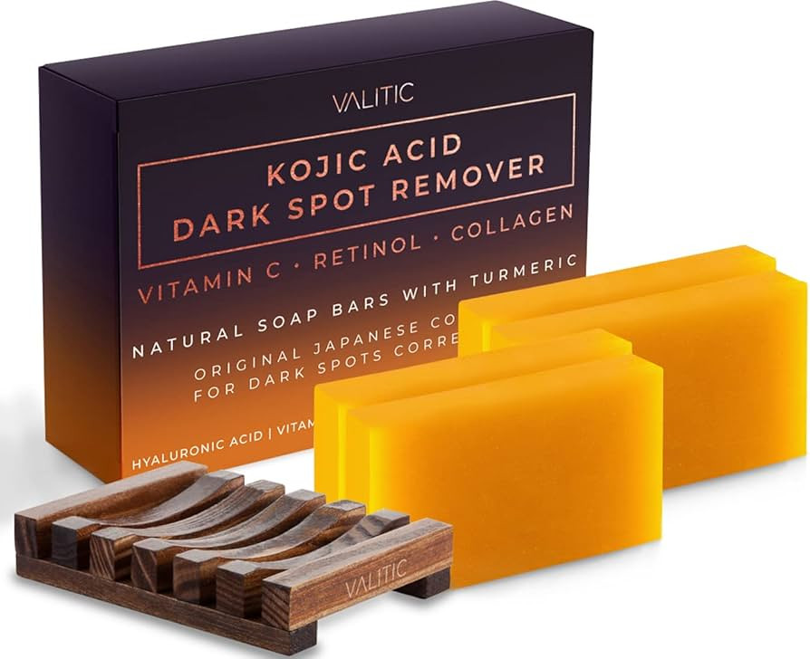 Valitic Kojic Acid Dark Spot Remover Soap Bar with Vitamin C, Retinol, Collagen, Turmeric - Origi... | Amazon (US)