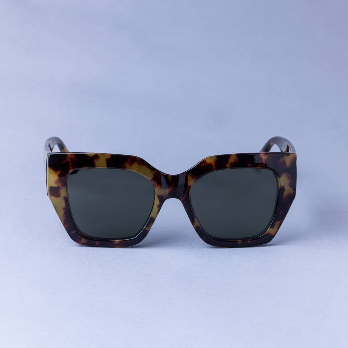 Women's Thick Square Tortoise Shell Sunglasses - A New Day™ Brown | Target