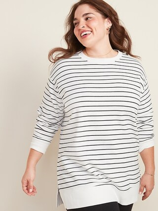 Crew-Neck Plus-Size Tunic Sweatshirt | Old Navy (US)