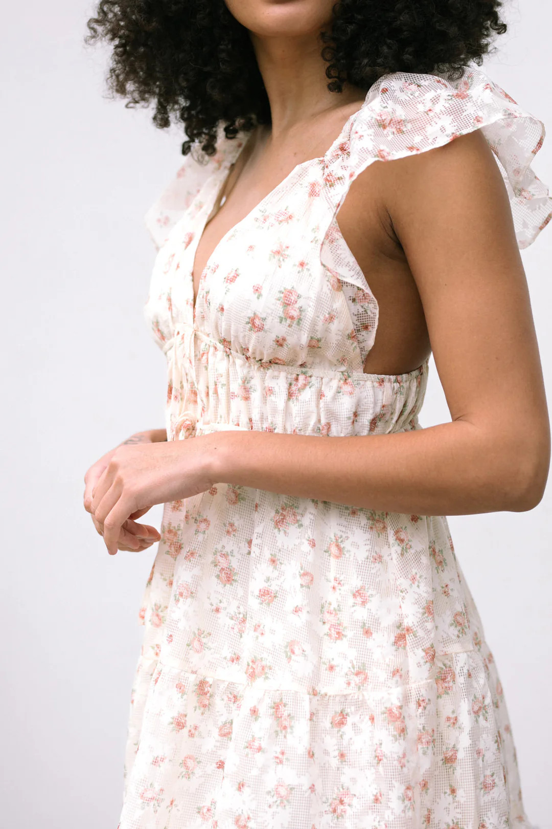 Janet Plunge Tiered Dress | Morning Lavender