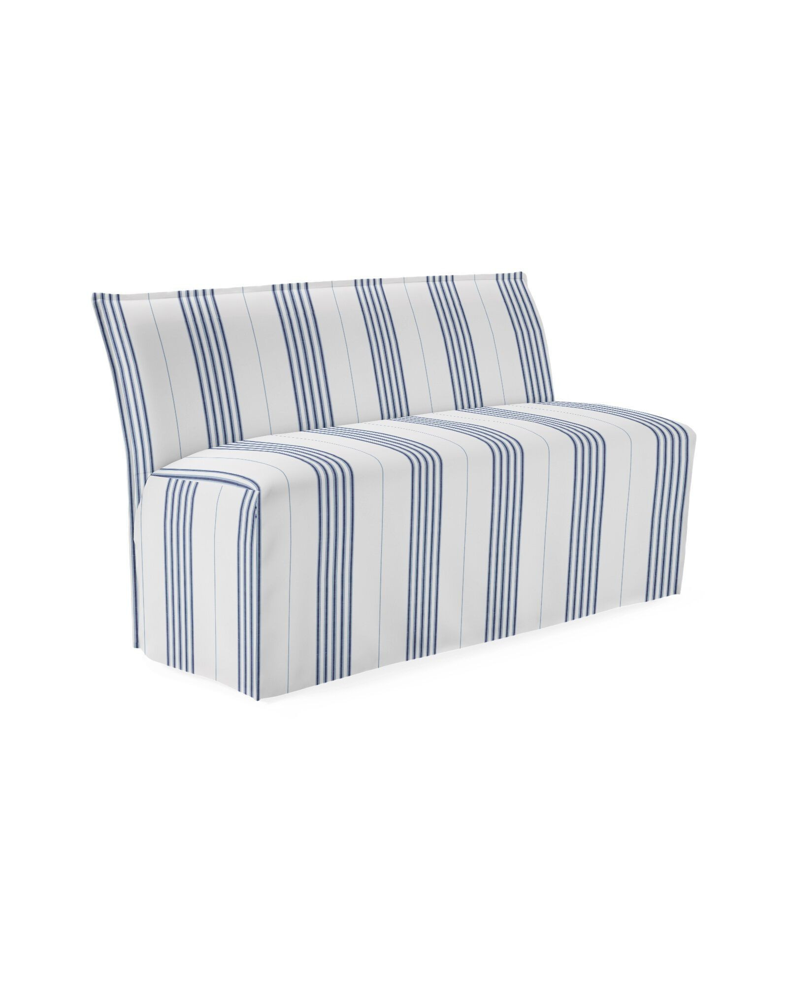 Sundial Dining Bench – White/Navy Perennials Lake Stripe | Serena and Lily