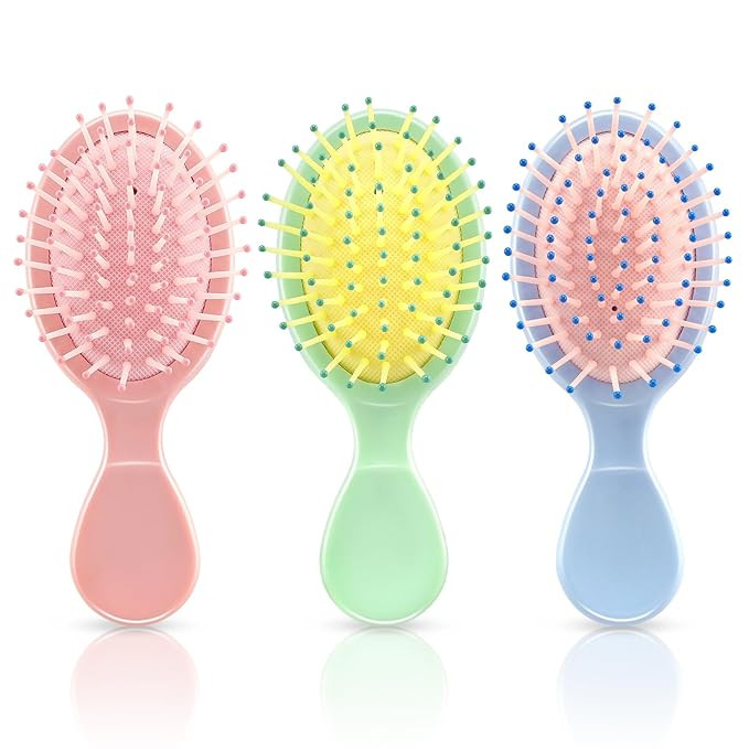 HOFASON 3 Pcs Mini Wet Hair Brush for Women Girls Toddler, Stocking Stuffers for Women Teens Girl... | Amazon (US)