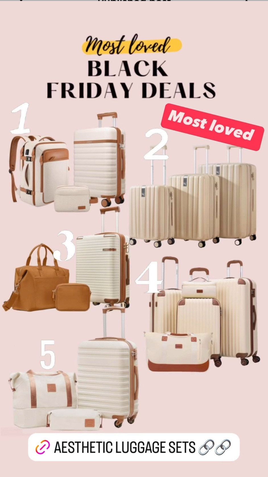 Aesthetic luggage sets
Travel suitcases 


#LTKWatchNow #LTKSaleAlert #LTKCyberWeek