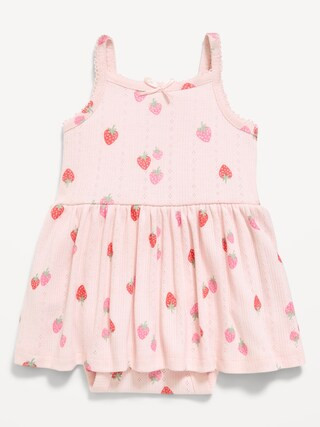 Printed Pointelle-Knit Bodysuit Dress for Baby | Old Navy (US)