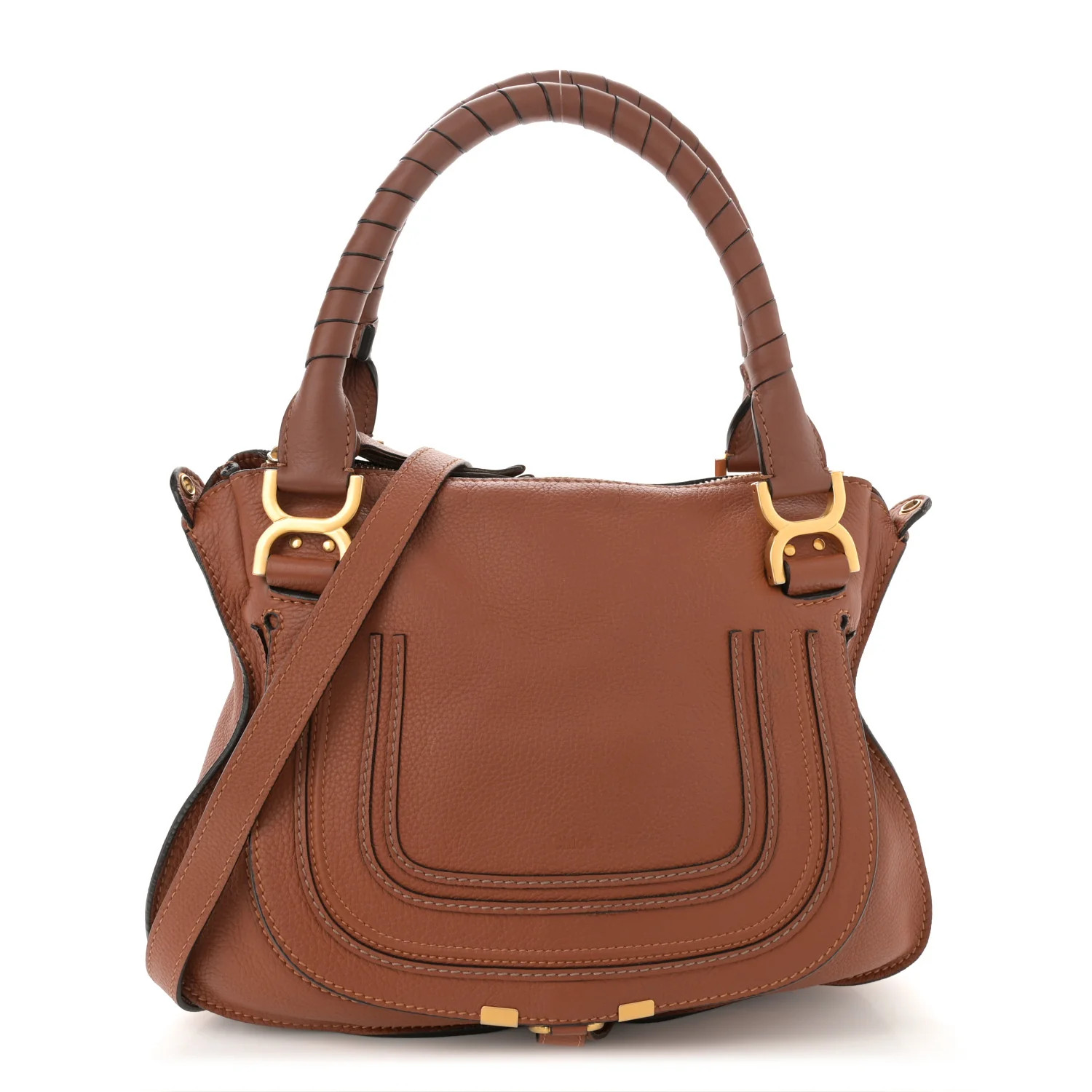 Calfskin Medium Marcie Satchel Tan | FASHIONPHILE (US)