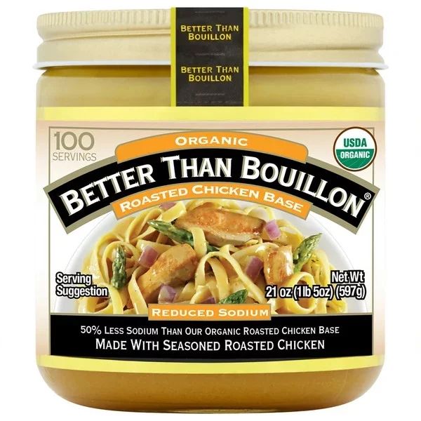Better than Bouillon Organic Low Sodium Roasted Chicken Base, 21 Ounce - Walmart.com | Walmart (US)