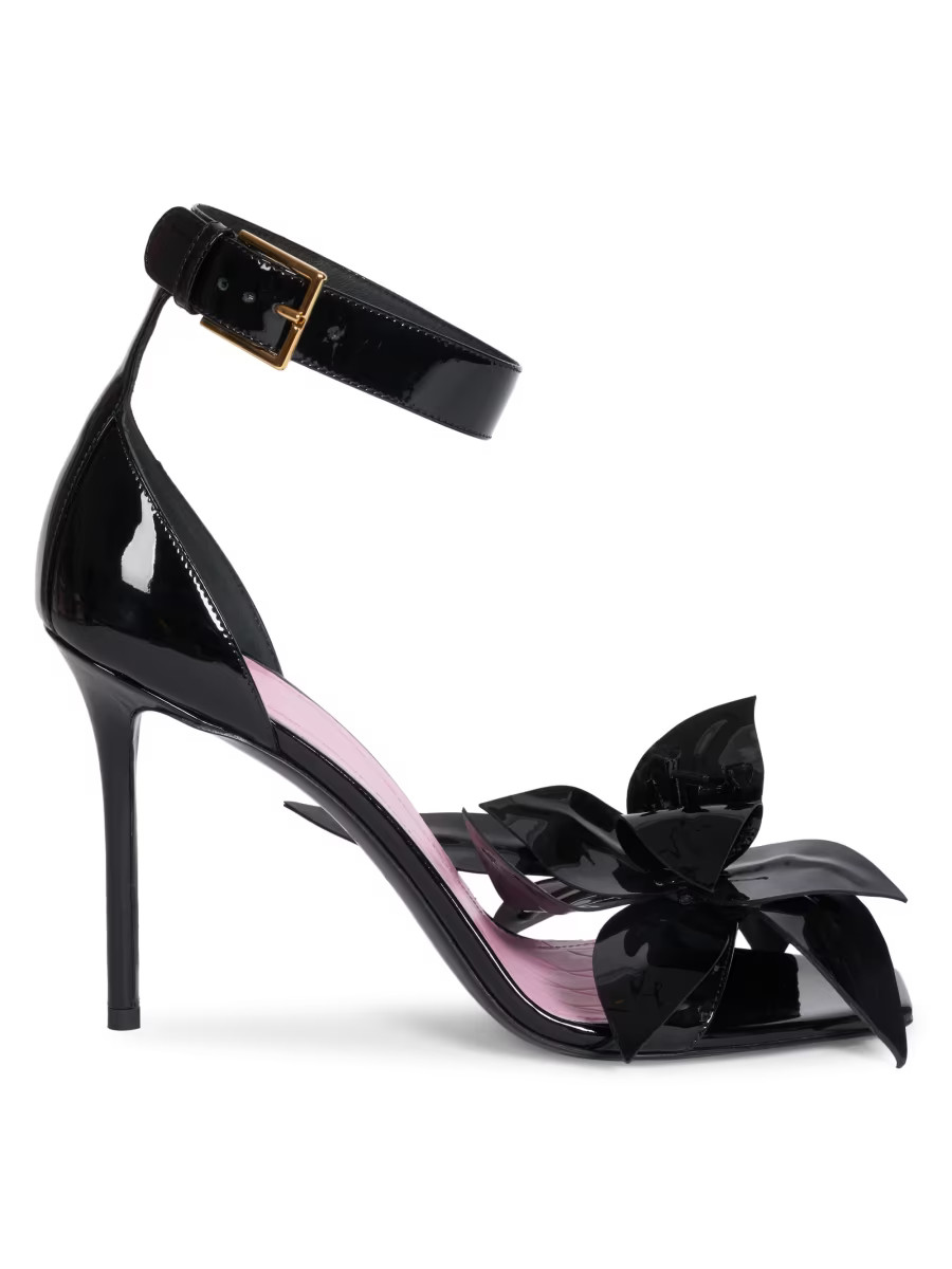Ruby Flower Patent Leather Sandals | Saks Fifth Avenue