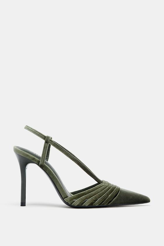 VELVET EFFECT STRAPPY SHOES | Zara US