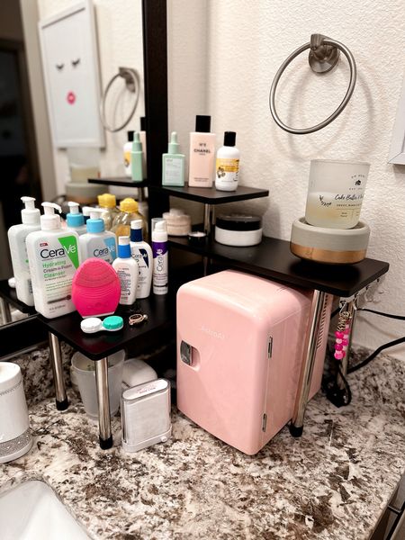 3 tiered shelving to organize my skincare 🧼 

#LTKFind #LTKstyletip #LTKhome