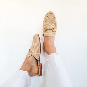 Raffia Shoes Handmade Slippers Natural Summer Mules | Etsy | Etsy (US)