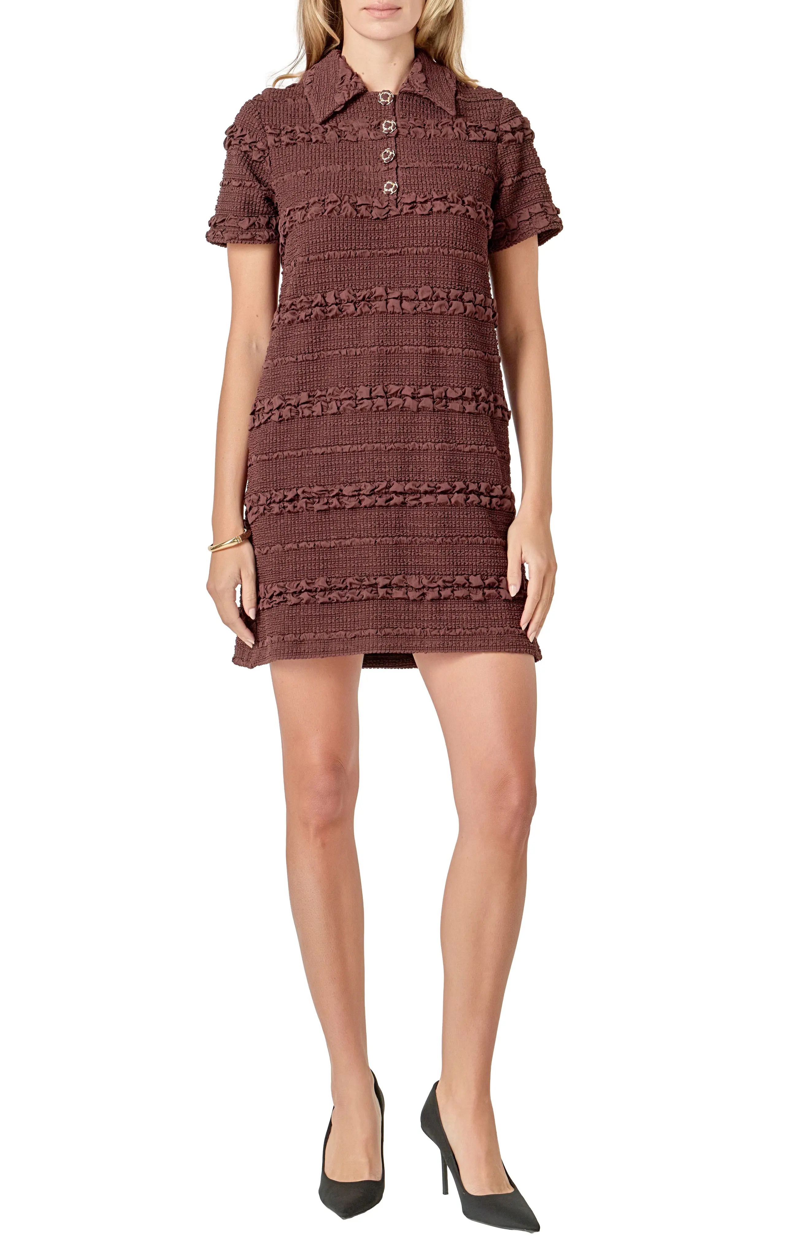 Embroidered Stretch Polo Minidress (Women) | Nordstrom | Nordstrom