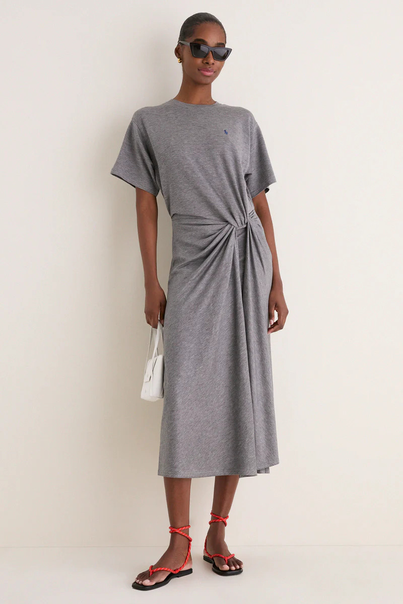 Cobblestone Heather Knit Crew Neck Short Sleeve Dress | Tuckernuck (US)