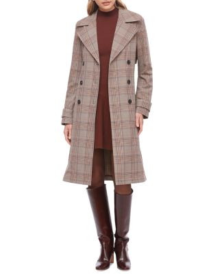 Bagatelle Plaid City Trench Coat  | Bloomingdale's Women | Bloomingdale's (US)