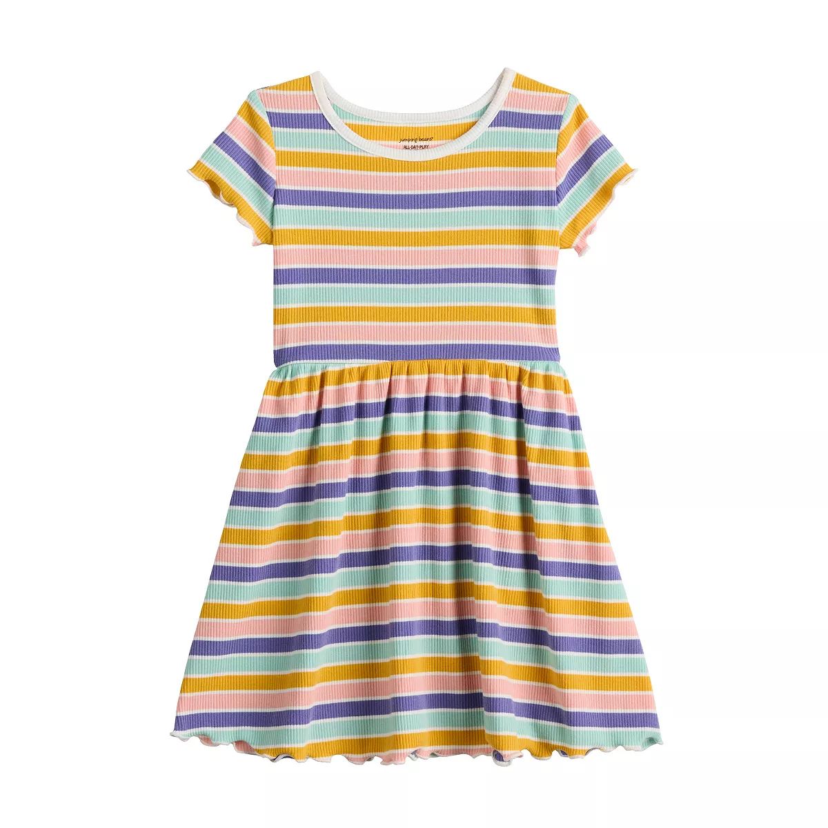 Toddler Girl Jumping Beans® Short Sleeve Ribbed Skater Dress | Kohl's