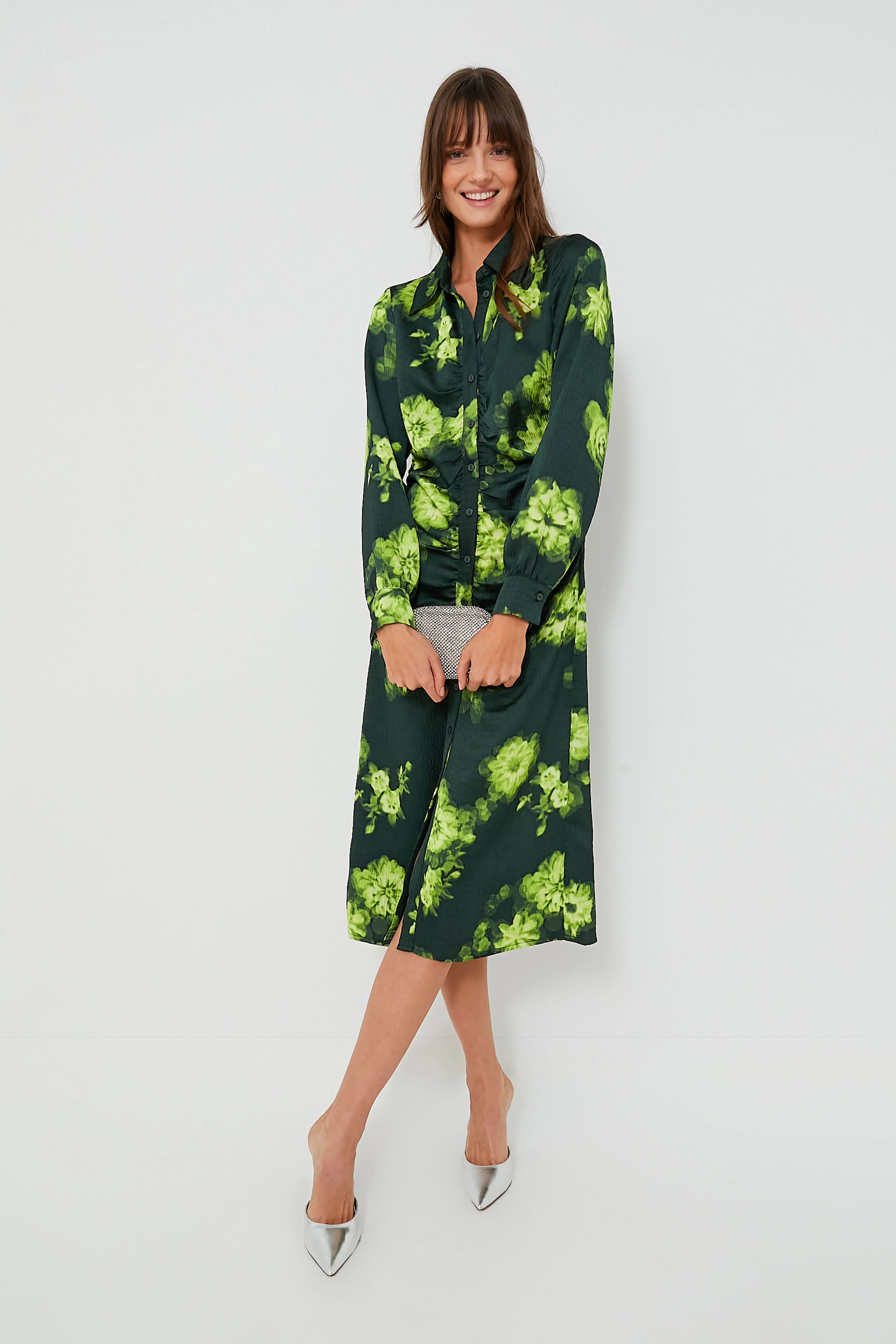 Green Margot Flower Abira Dress | Tuckernuck (US)