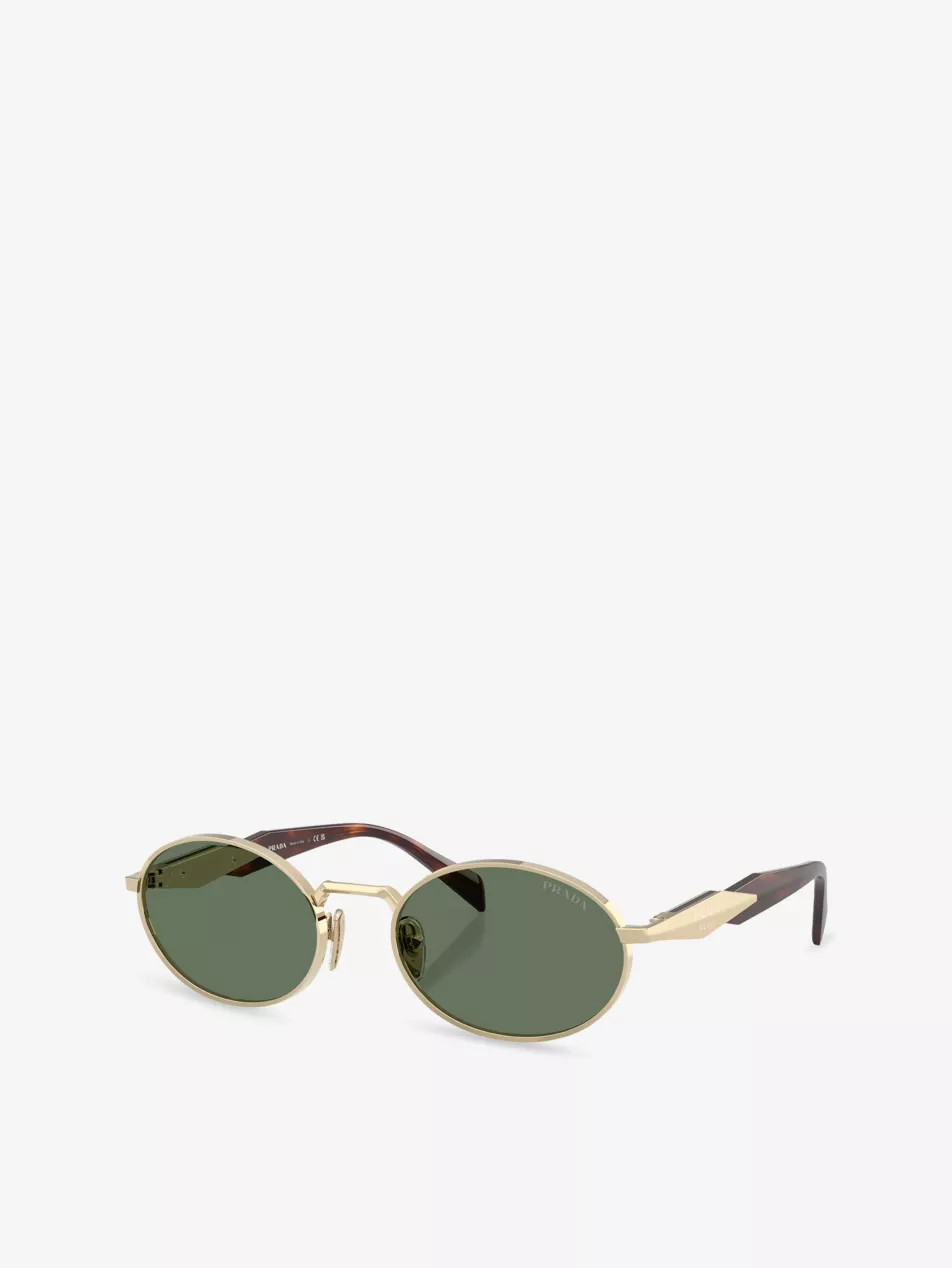 65ZS Oval-Frame Metal Sunglasses | Selfridges