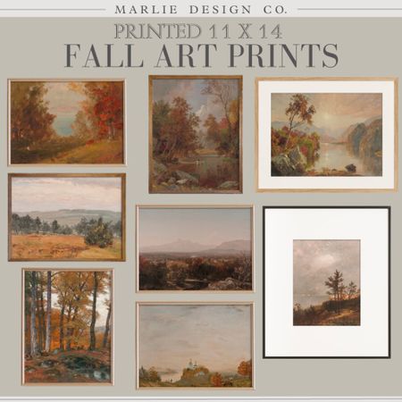 Fall Prints | fall decor | fall artwork | fall landscape print | vintage art for fall | fall | living room decor | kitchen decor | console table decor 

#LTKSeasonal #LTKfindsunder50 #LTKhome