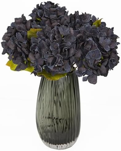 TOPIA Black Silk Flowers Artificial Silk Dried Hydrangea Flowers Artificial Fall Flowers Bouquet ... | Amazon (US)