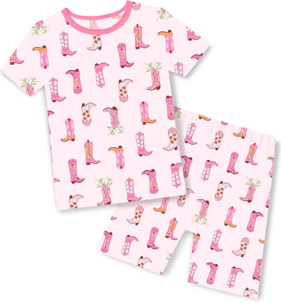 Bamboo Viscose Toddler Unicorn Mermaid Girls Kids Pajamas Short Sleeve Summer Cool Snug fit Pjs 1... | Amazon (US)